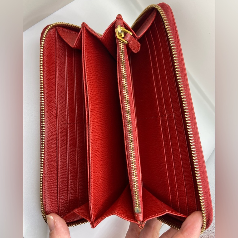 Prada Scarlet Leather Wallet - Picture 8 of 14